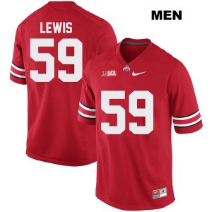 Men's NCAA Ohio State Buckeyes Tyquan Lewis #59 College Stitched Authentic Nike Red Football Jersey PH20R54CE